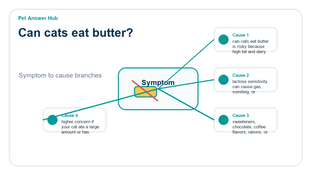 can cats eat butter ingredient risk diagram