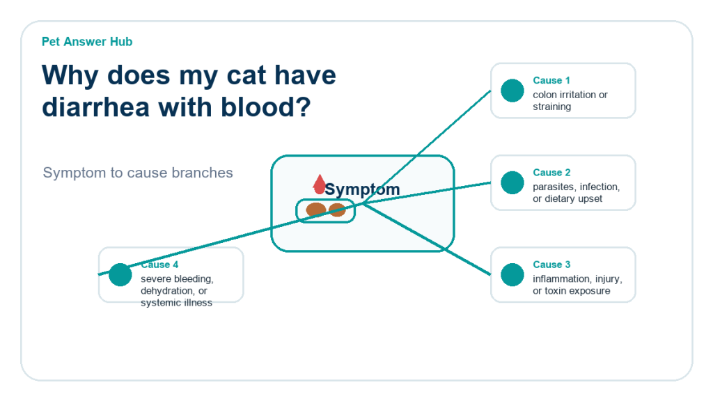 why does my cat have diarrhea with blood diagnostic cause diagram