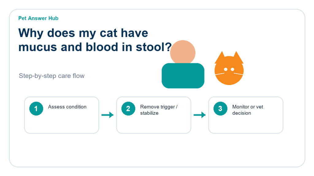 why does my cat have mucus and blood in stool triage action flow