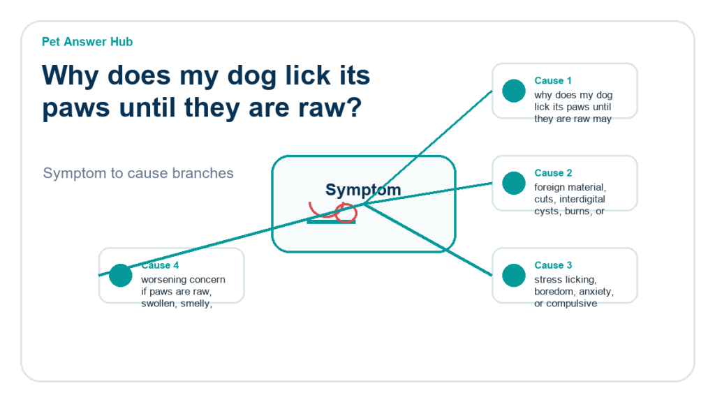 why does my dog lick its paws until they are raw behavior cause diagram