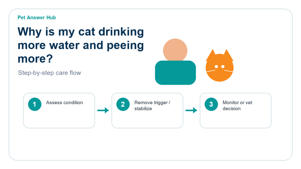 why is my cat drinking more water and peeing more triage action flow
