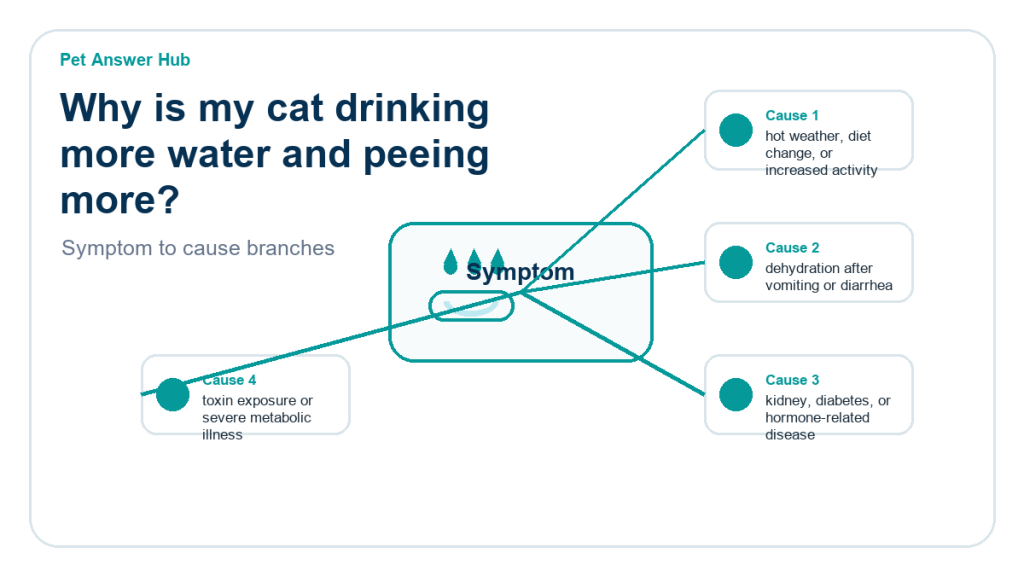 why is my cat drinking more water and peeing more diagnostic cause diagram