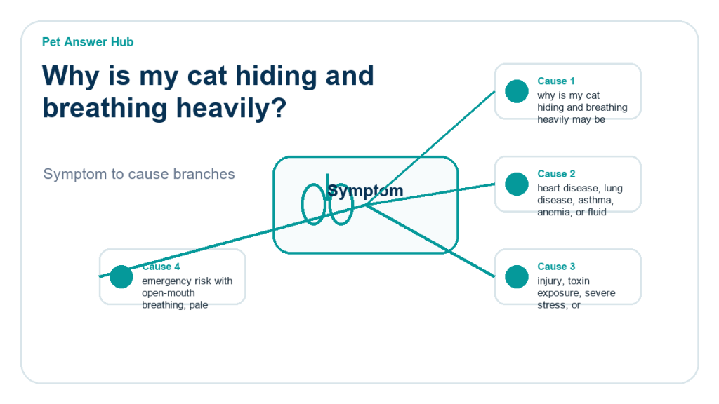why is my cat hiding and breathing heavily behavior cause diagram