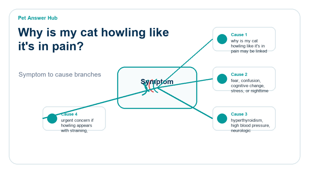 why is my cat howling like it's in pain behavior cause diagram