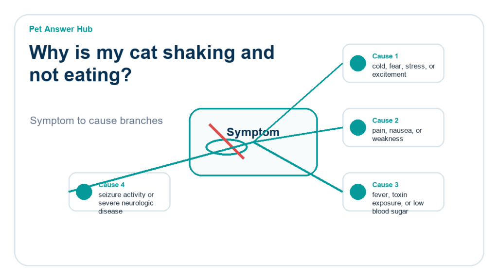 why is my cat shaking and not eating diagnostic cause diagram