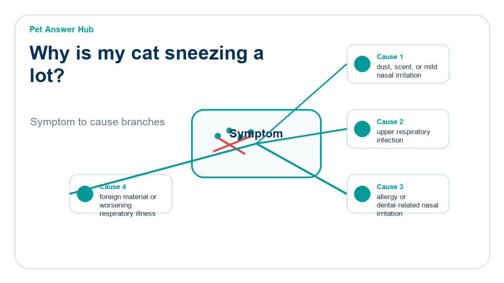 why is my cat sneezing a lot diagnostic cause diagram