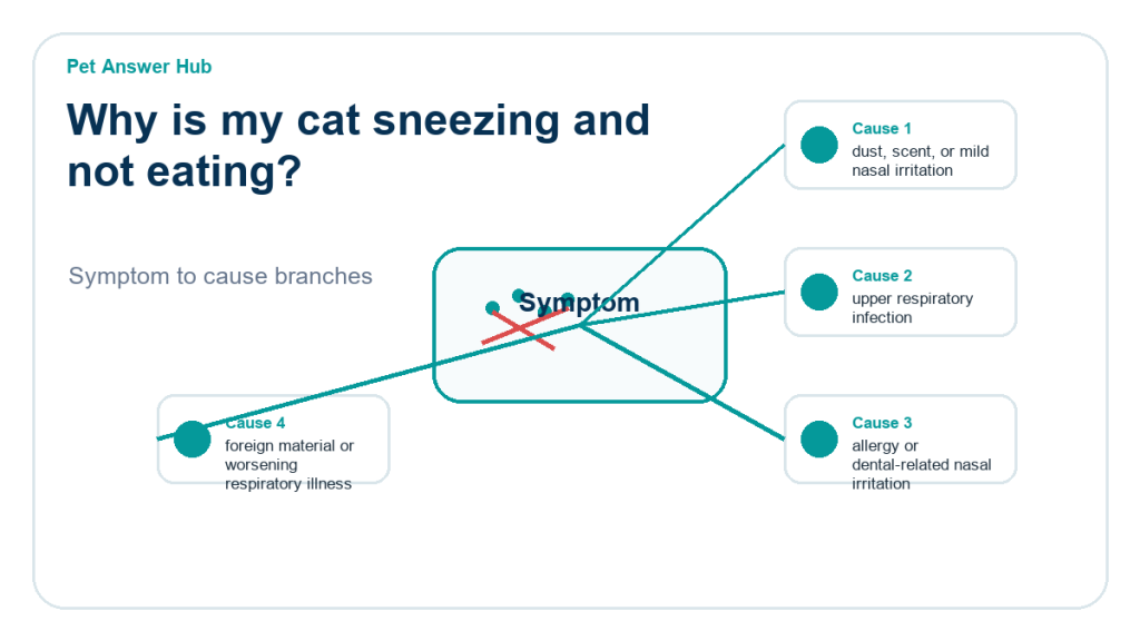 why is my cat sneezing and not eating diagnostic cause diagram