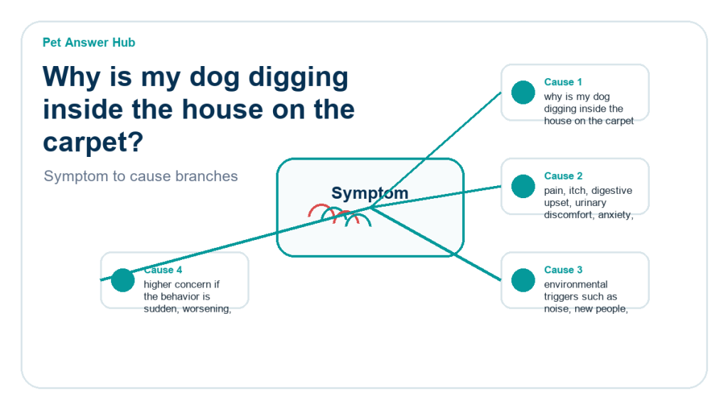 why is my dog digging inside the house on the carpet behavior cause diagram