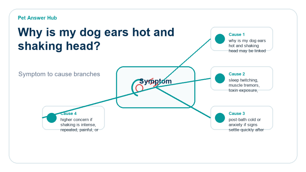 why is my dog ears hot and shaking head diagnostic cause diagram