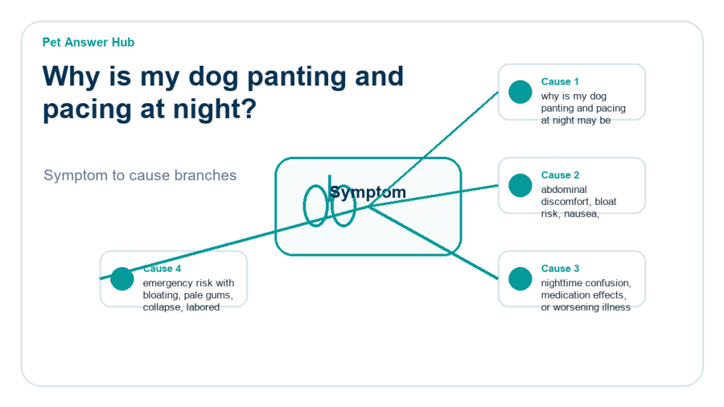 why is my dog panting and pacing at night behavior cause diagram